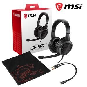 MSI GH30 V2 Detachable Mic Lightweight Foldable Gaming Headphones Headset